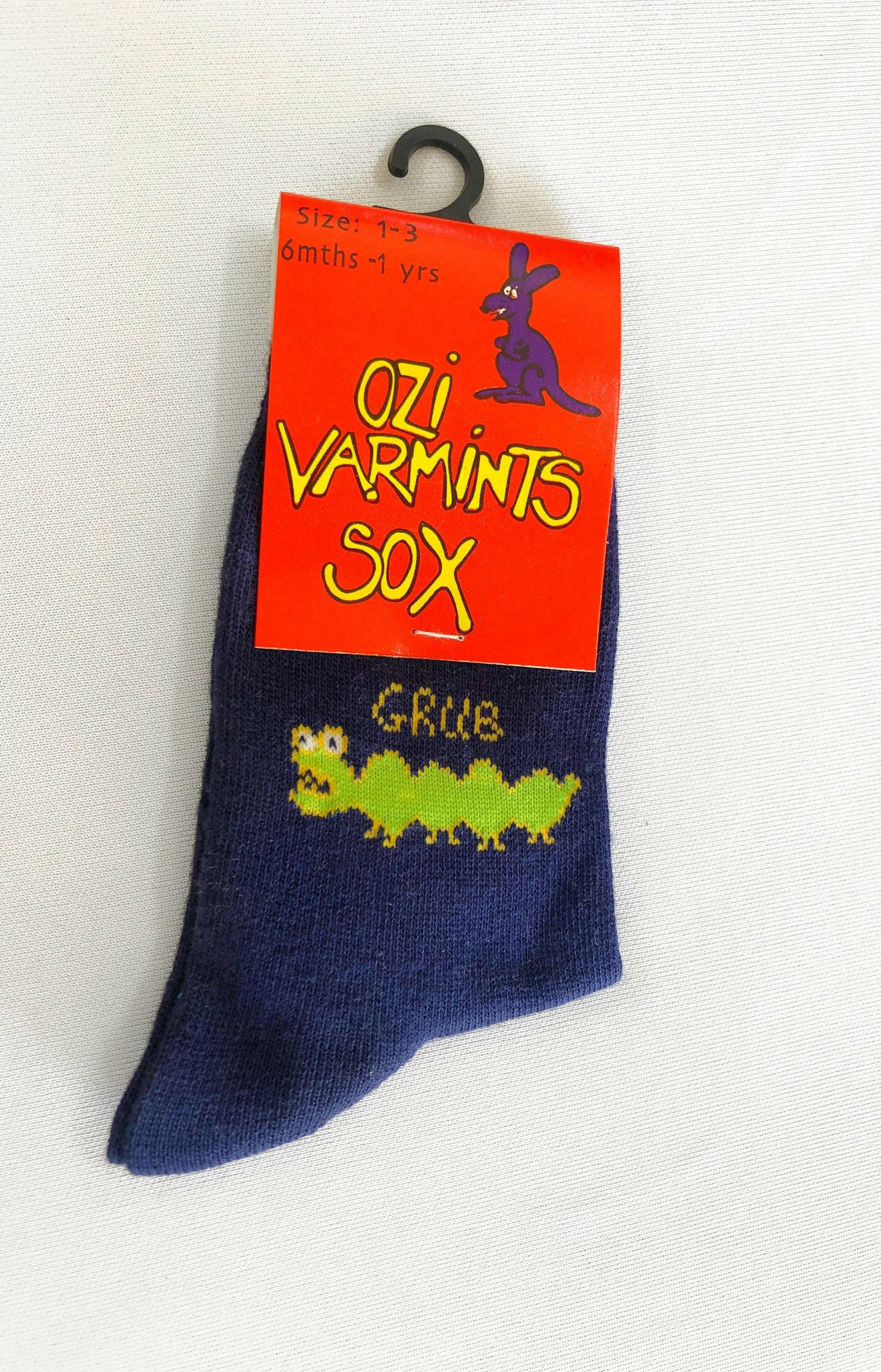 2023 Ozi Varmints Coloured Socks Navy - Grub.