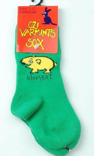 2023 Ozi Varmints Coloured Socks - Wombat.
