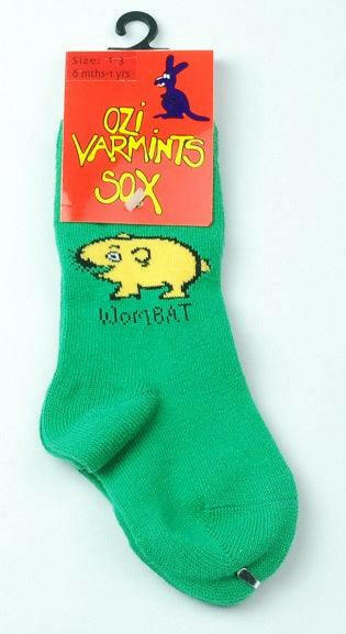 2023 Ozi Varmints Coloured Socks - Wombat.