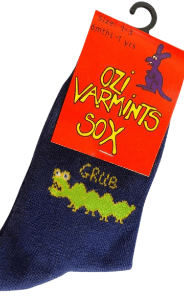 Ozi Varmints Navy Socks - Grub.