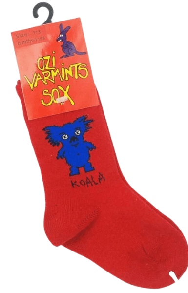 Ozi Varmints Red Socks - Koala.