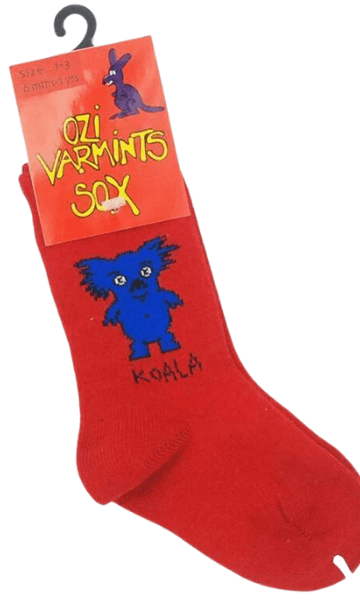 Ozi Varmints Red Socks - Koala.