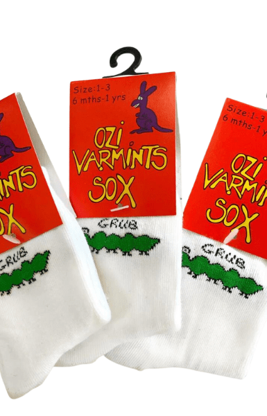 Ozi Varmints White Socks - Grub.