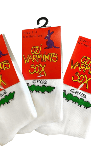 Ozi Varmints White Socks - Grub.
