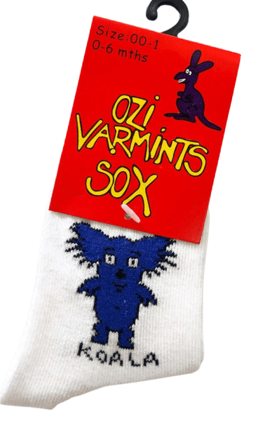 Ozi Varmints White Socks - Koala.