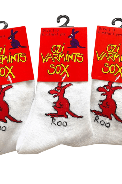 Ozi Varmints White Socks - Roo.
