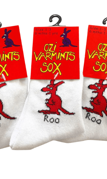 Ozi Varmints White Socks - Roo.