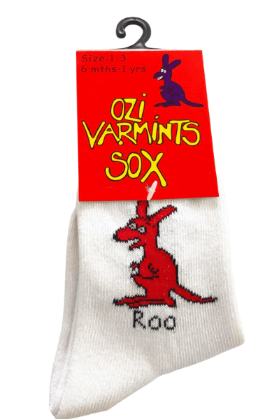 Ozi Varmints White Socks - Roo.