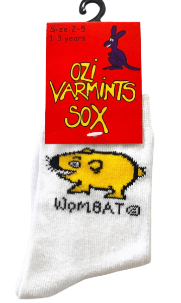 Ozi Varmints White Socks - Wombat.