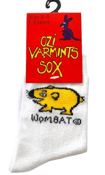 Ozi Varmints White Socks - Wombat.