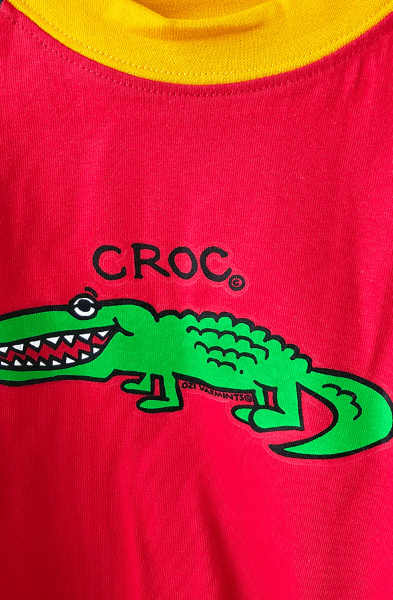 Ozi Varmints Contrast 100% Cotton T-Shirt RNS - Croc.