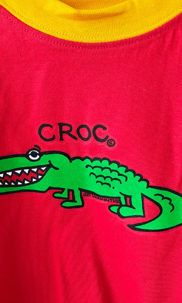 Ozi Varmints Contrast 100% Cotton T-Shirt RNS - Croc.