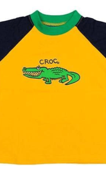 Ozi Varmints Contrast 100% Cotton T-Shirt Sun/Navy/Emerald - Croc.