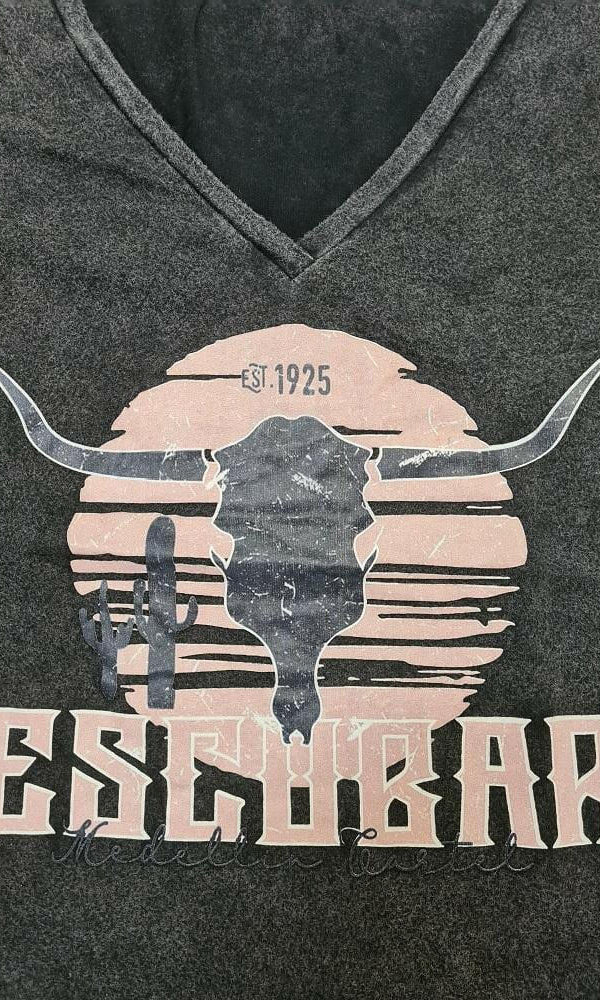 Refuge Denim T-Shirt LP823 V Neck Stretch Short Sleeve.