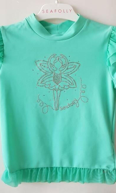 S56051T Seafolly Kids Fairytail Short Sleeve Rash Vest.
