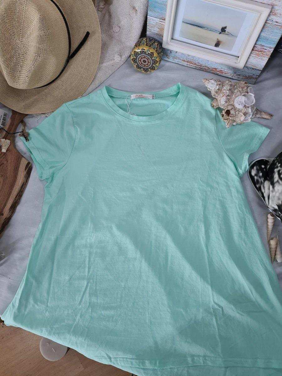 Tunic Long T-Shirt A Line Cotton Elastane.