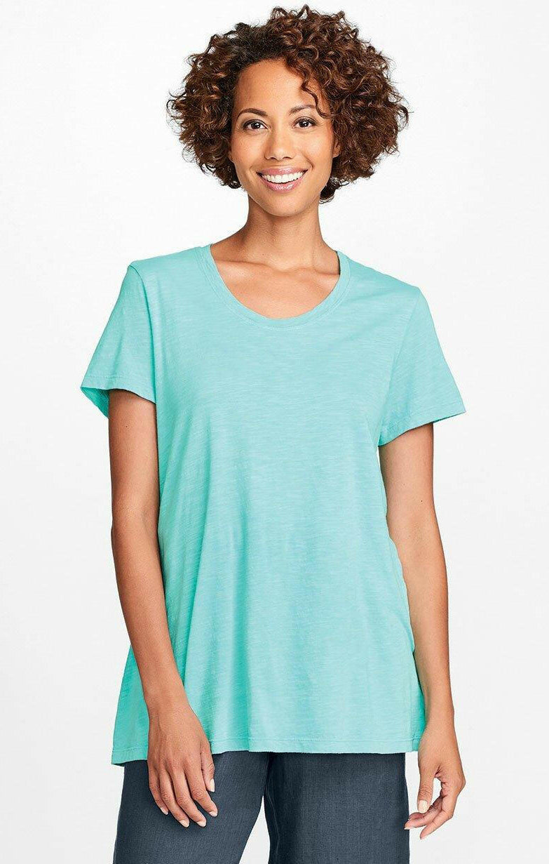 Tunic Long T-Shirt A Line Cotton Elastane.