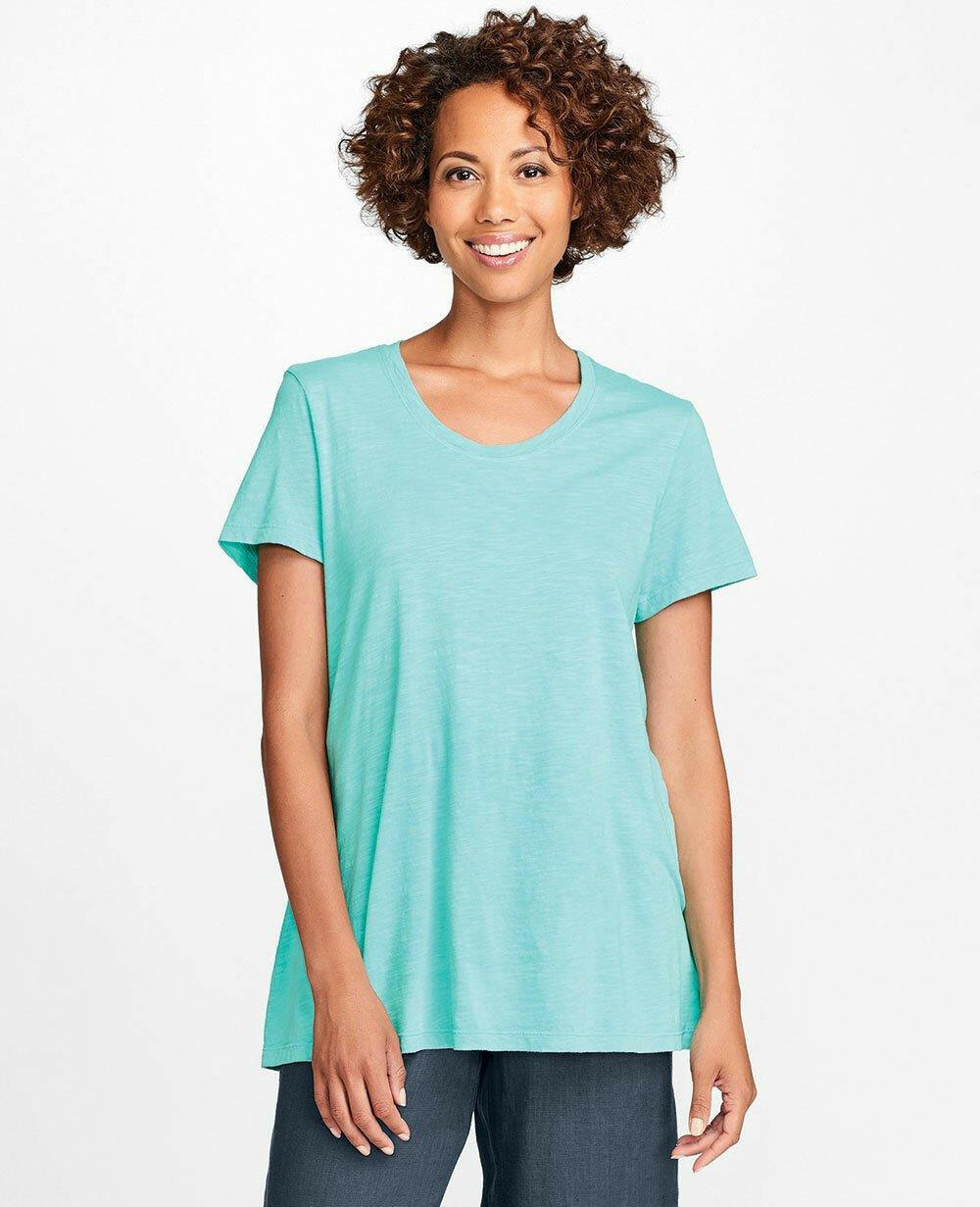 Tunic Long T-Shirt A Line Cotton Elastane.