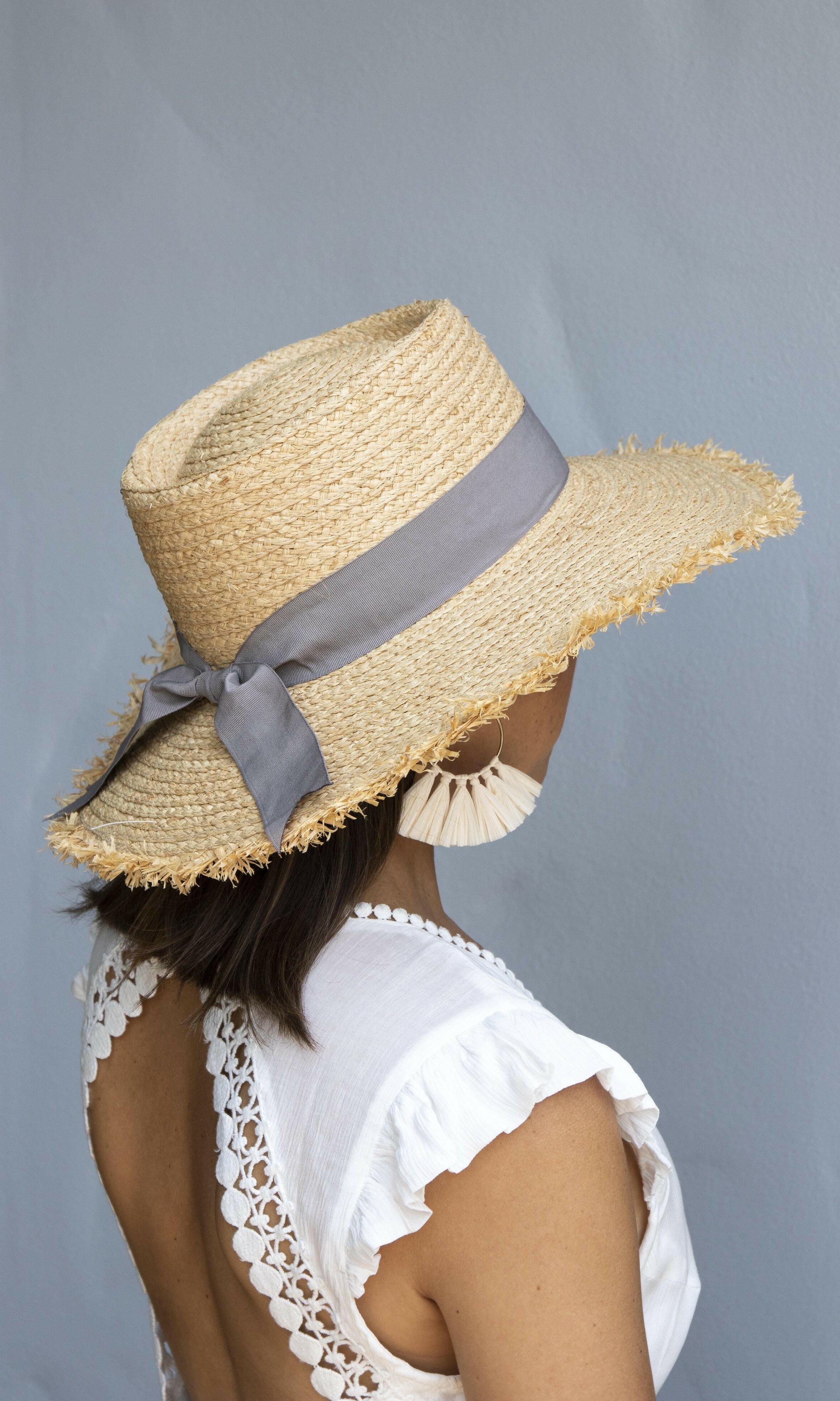 SH328 Elizabeth Boater Hat - Ribbon.