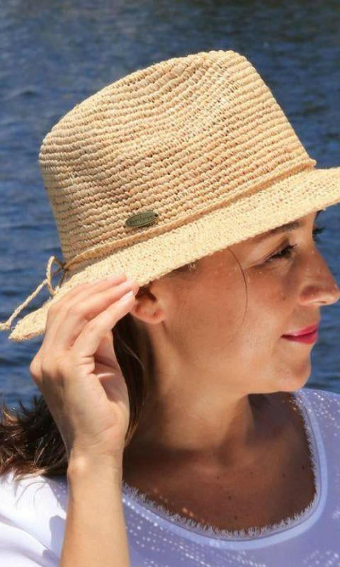 Sundaise Callie Woven Panama Raffia Hat.