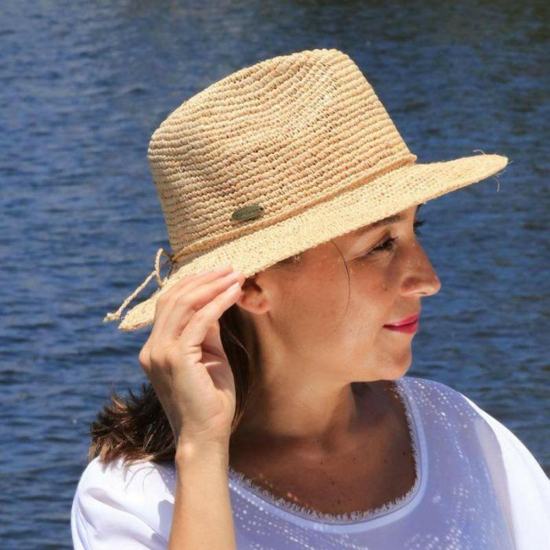Sundaise Callie Woven Panama Raffia Hat.