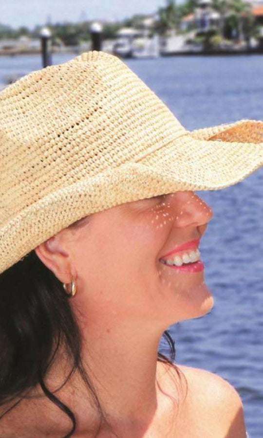 Sundaise Chloe Cowboy Natural Raffia Hat.