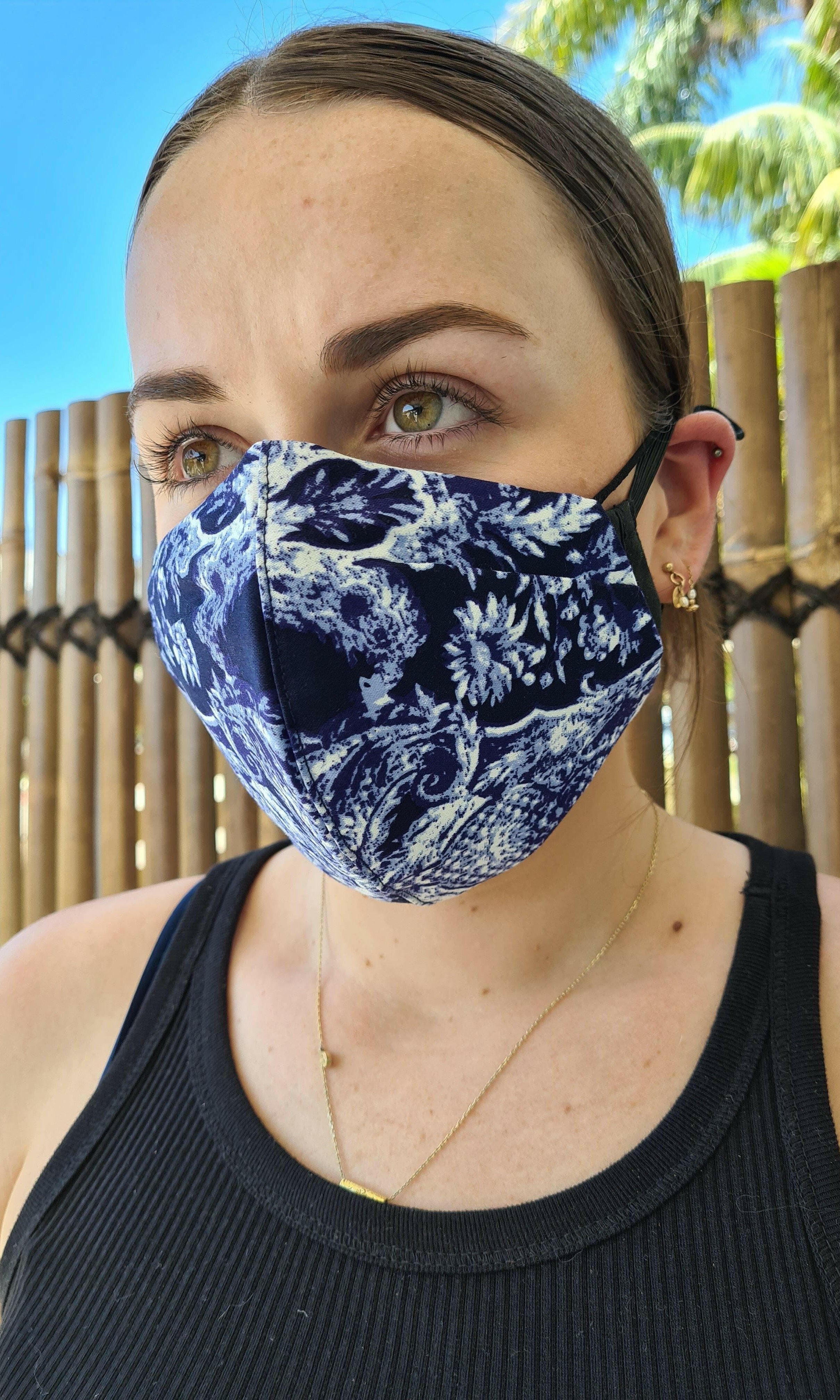 Sunny Girl Face Mark Blue Ocean.