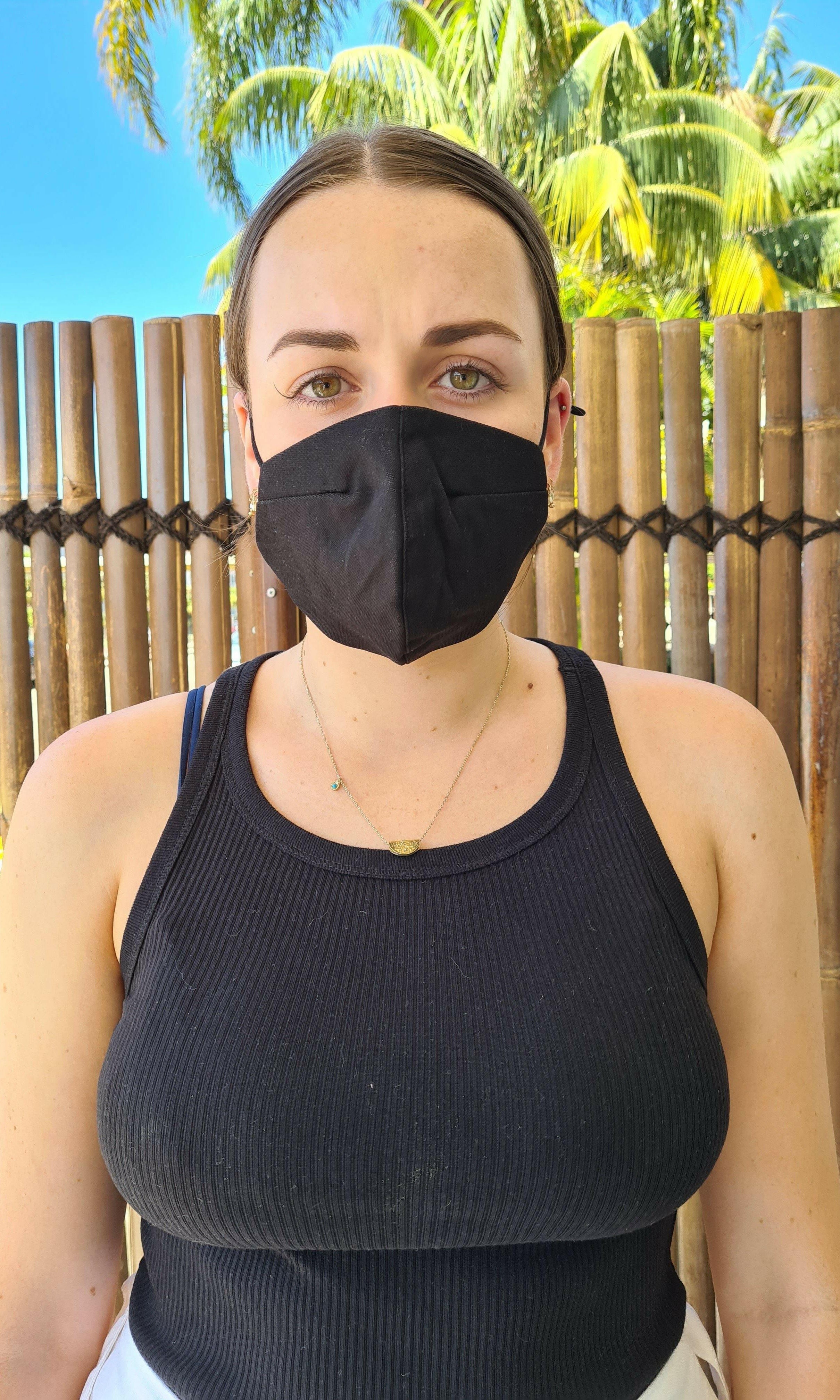 Sunny Girl Face Mask Black.