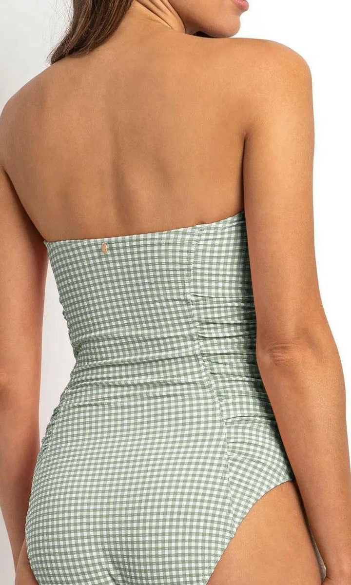 Sunseeker Gidget Ruched Bandeau One Piece Sage.