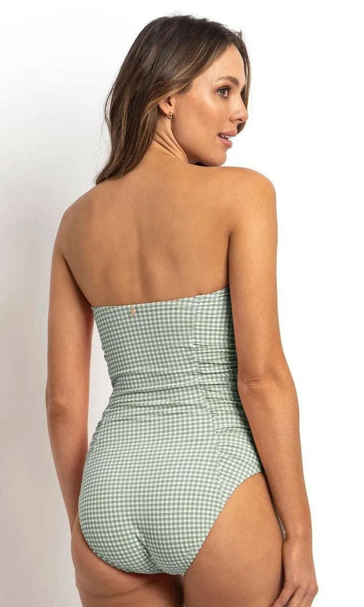 Sunseeker Gidget Ruched Bandeau One Piece Sage.