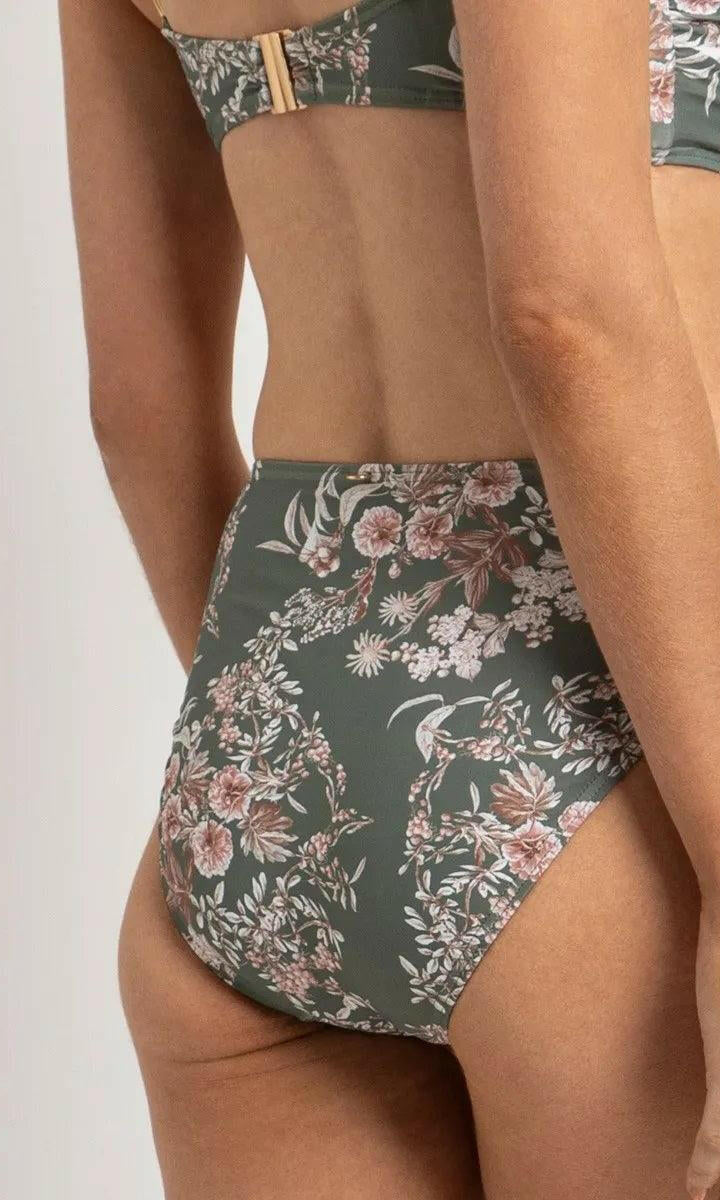 Sunseeker Chelsea Ruched Mid Rise Pant Sage.