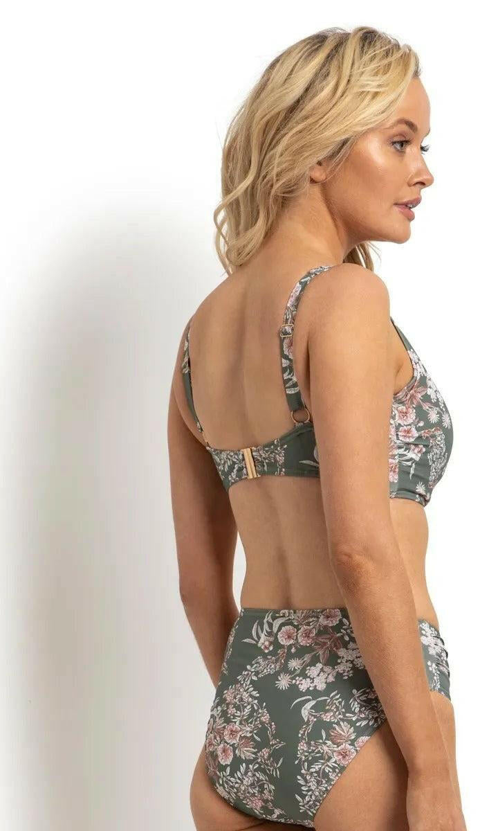 Sunseeker Chelsea Ruched Mid Rise Pant Sage.