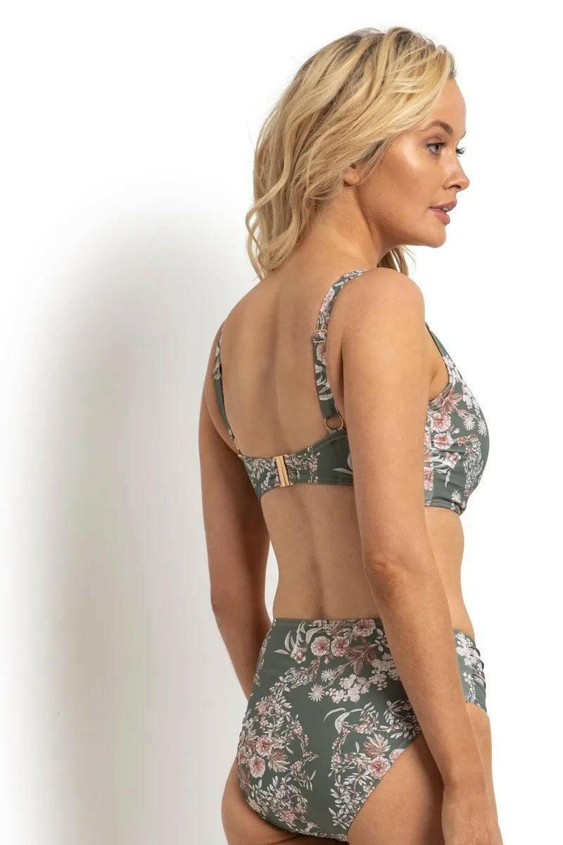 Sunseeker Chelsea Ruched Mid Rise Pant Sage.