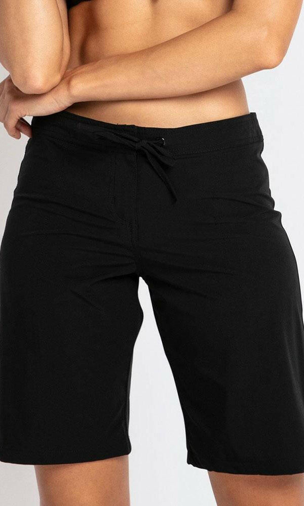 Sunseeker Basix Long 4-Way Stretch Boardshort Black.