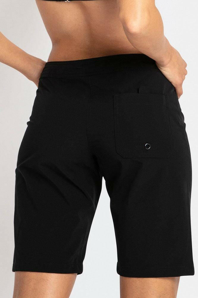 Sunseeker Basix Long 4-Way Stretch Boardshort Black.