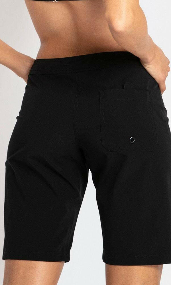 Sunseeker Basix Long 4-Way Stretch Boardshort Black.