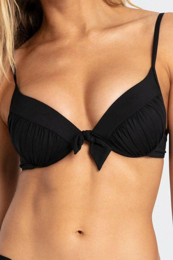 Sunseeker Basix Moulded U/Wire Push Up Bra - Black.