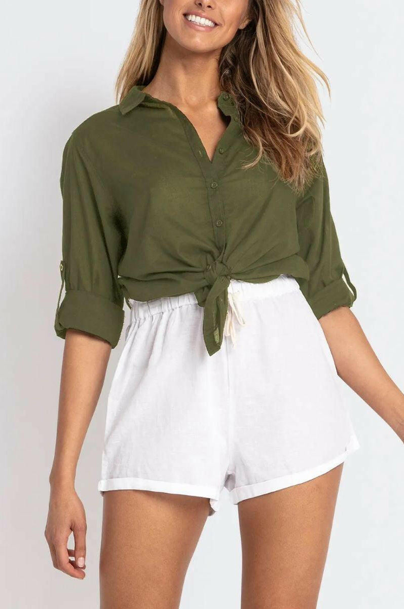 Sunseeker Folklore Resort Slouch Shirt Khaki.
