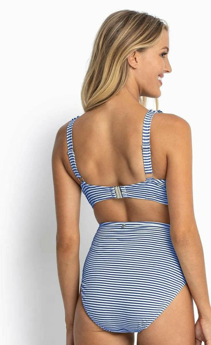 Sunseeker Summer Stripe E/F Frill Bra Blue.