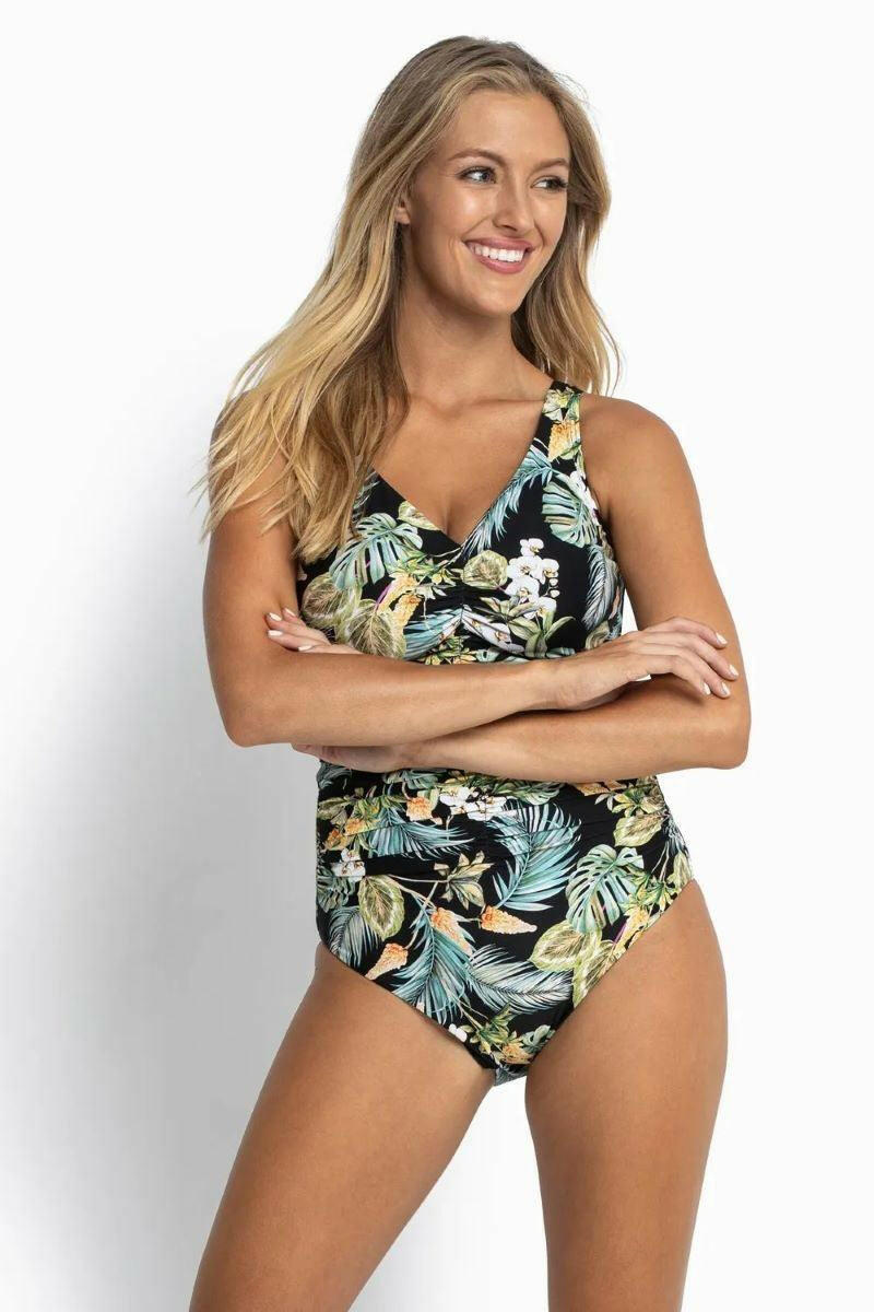 Sunseeker SS51471FG Milla F/G Ruched Underwire One Piece Black.