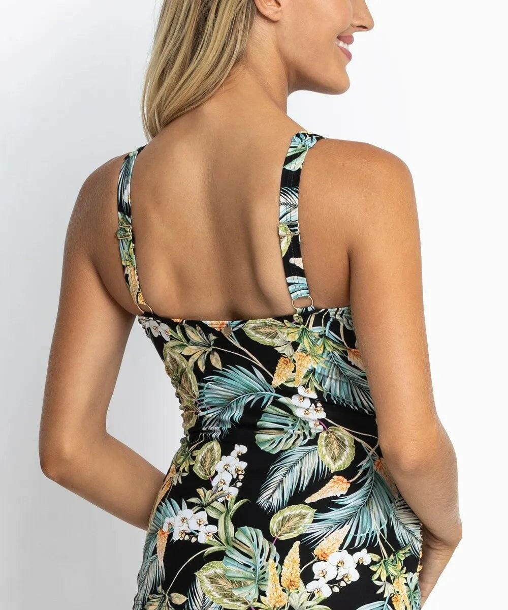 Sunseeker SS12187FG Milla F/G Ruched Singlet Tankini Black.