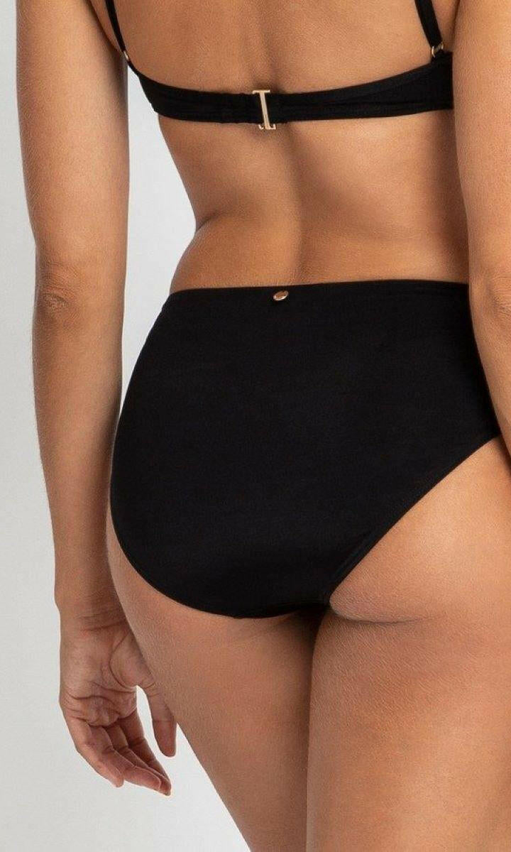 Sunseeker Luxe Gathered Midrise Pant- Black.