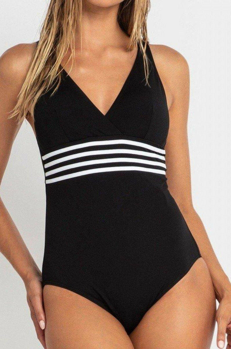 Sunseeker Pool Proof Cross Strap One Piece Black.