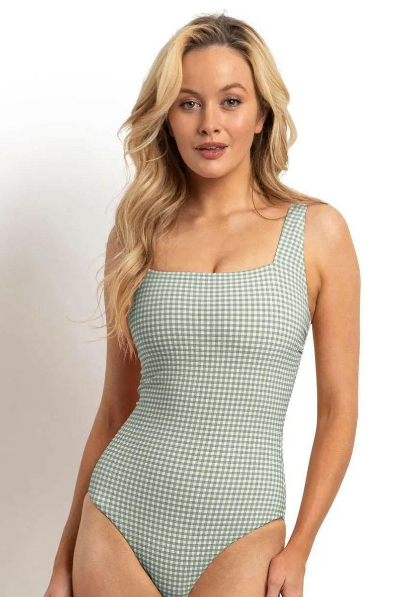 Sunseeker Gidget DD/E Square Neck Minimiser One Piece Sage.