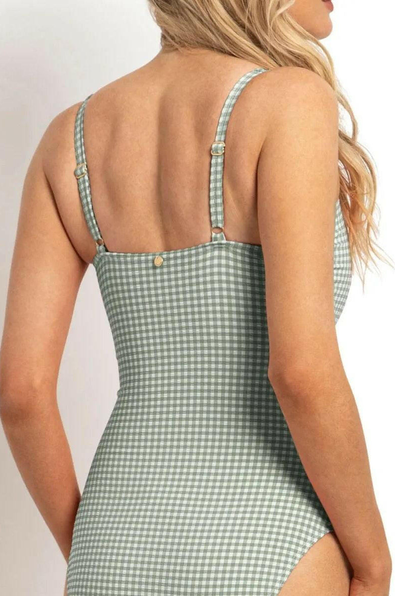 Sunseeker Gidget DD/E Square Neck Minimiser One Piece Sage.