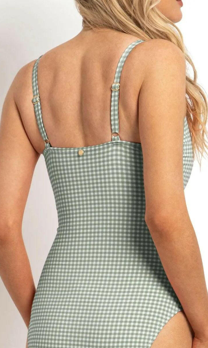 Sunseeker Gidget DD/E Square Neck Minimiser One Piece Sage.