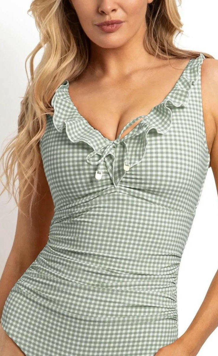 Sunseeker SS51583EF Gidget E/F Frill Minimiser One Piece Sage.