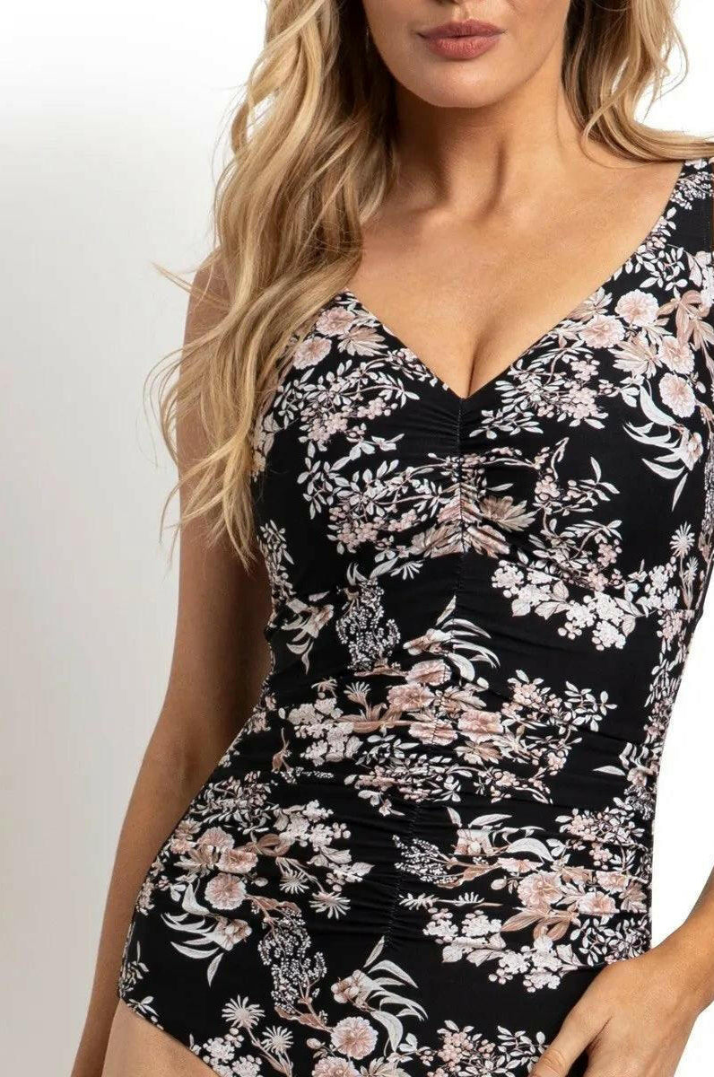 Sunseeker Chelsea F/G Ruched Minimiser One Piece Black.