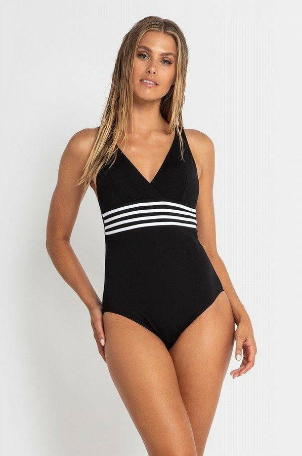 Sunseeker Pool Proof Cross Strap One Piece Black.