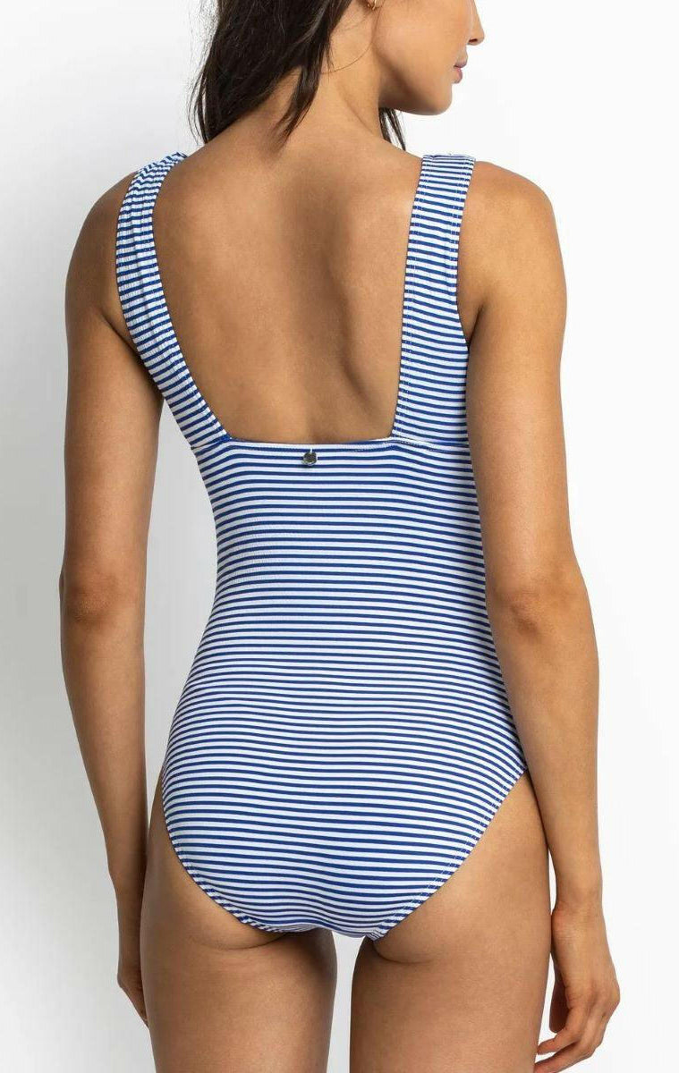 Sunseeker SS51514 Summer Stripe Frill One Piece Blue.
